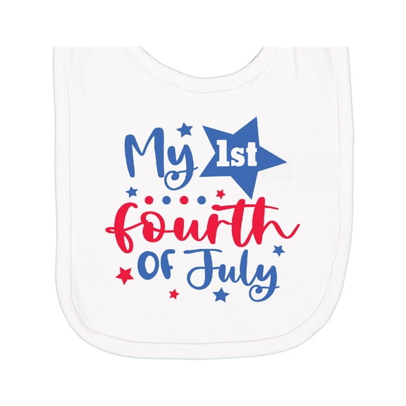 Inktastic My 1st 4th of July with Stars Newborn Bib