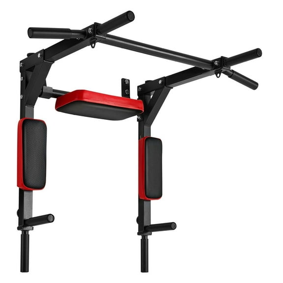 Multifunctional Pull Up Bar, Wall Mounted Chin Up Bar Dip Station for Home Gym, Heavy Duty Steel Upper Body Workout , Power Tower Set Training Equipment Fitness, 440 lbs Weight Capacity