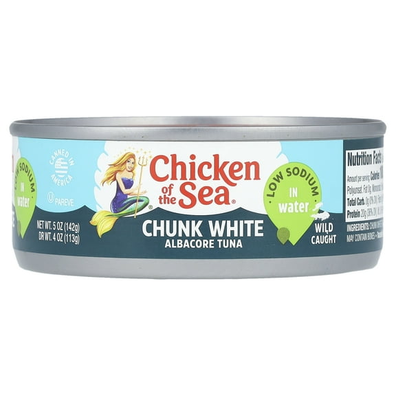 Chicken of the Sea Chunk White Albacore Tuna in Water, Wild Caught, 5 oz (142 g)