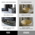 thumbnail image 3 of VIGO Donatello Artistic Onyx Gray Glass 18 in. L x 13 in. W x 4 in. H Rectangular Vessel Bathroom Sink, 3 of 8