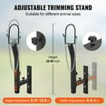 thumbnail image 3 of VEVOR Livestock Trimming Stand, Goat & Sheep Stand 9.37-12.8 inch Adjustable Height 0-5.4 inch Width, Metal Goat Milking and Shearing Stand Attachment Nose Loop Headpiece, Black, 3 of 9