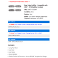 thumbnail image 2 of Rear Brake Pad Set - Compatible with 2007 - 2014 Cadillac Escalade 2008 2009 2010 2011 2012 2013, 2 of 2