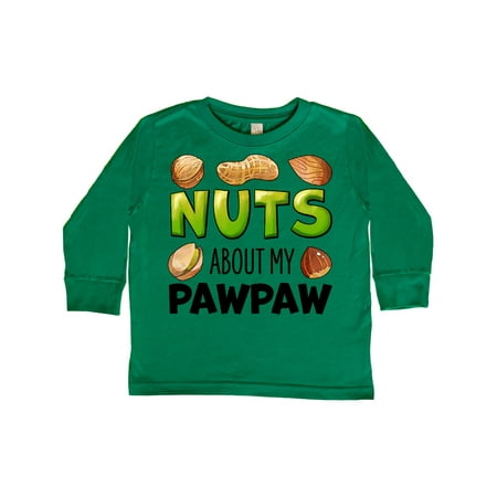 

Inktastic Nuts About My Pawpaw Peanut Almond Pistachio Gift Toddler Boy or Toddler Girl Long Sleeve T-Shirt