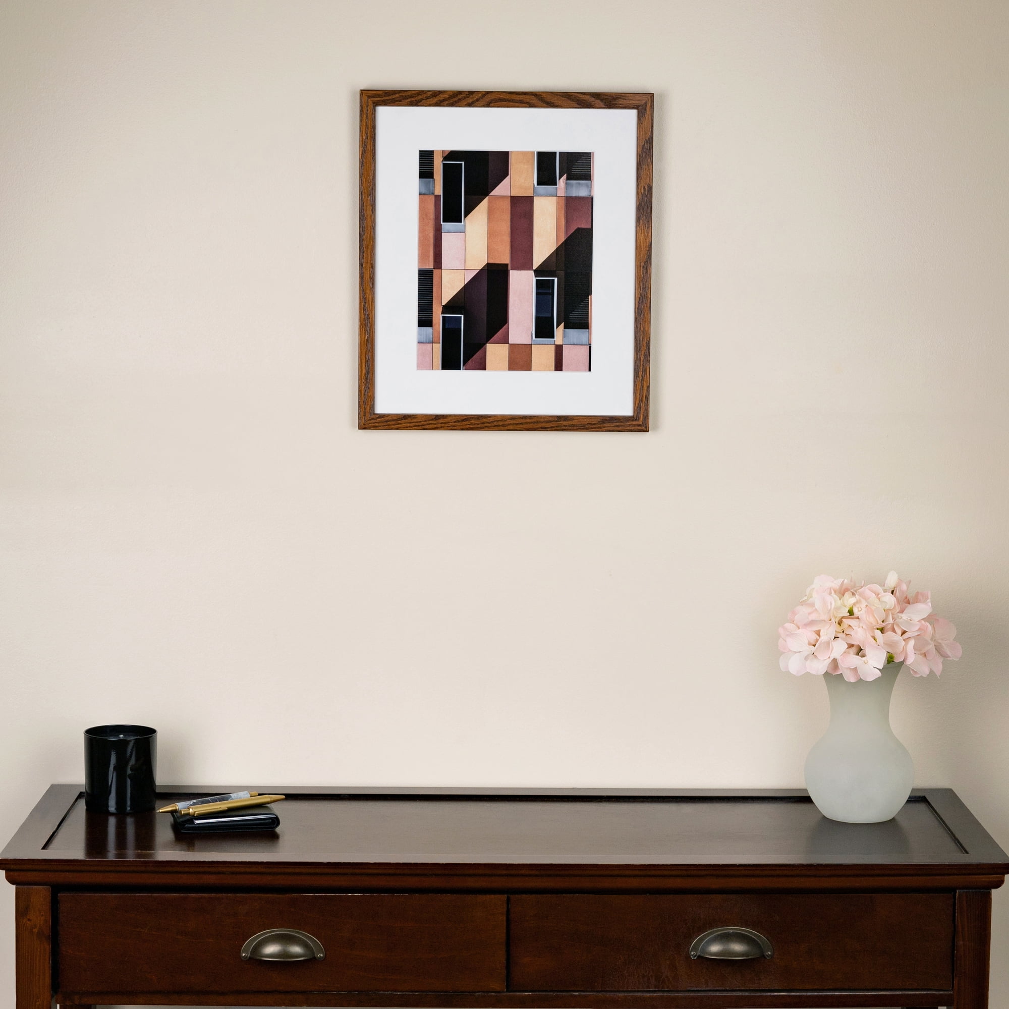 ArtToFrames 18x24 Inch Walnut Picture Frame, This Brown Wood Poster Frame is Great for Your Art or Photos, Comes with 060 Plexi Glass (4215)