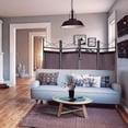 thumbnail image 3 of Costway Brown 4 Panel Room Divider Privacy Screen Home Office Fabric Metal Frame, 3 of 10