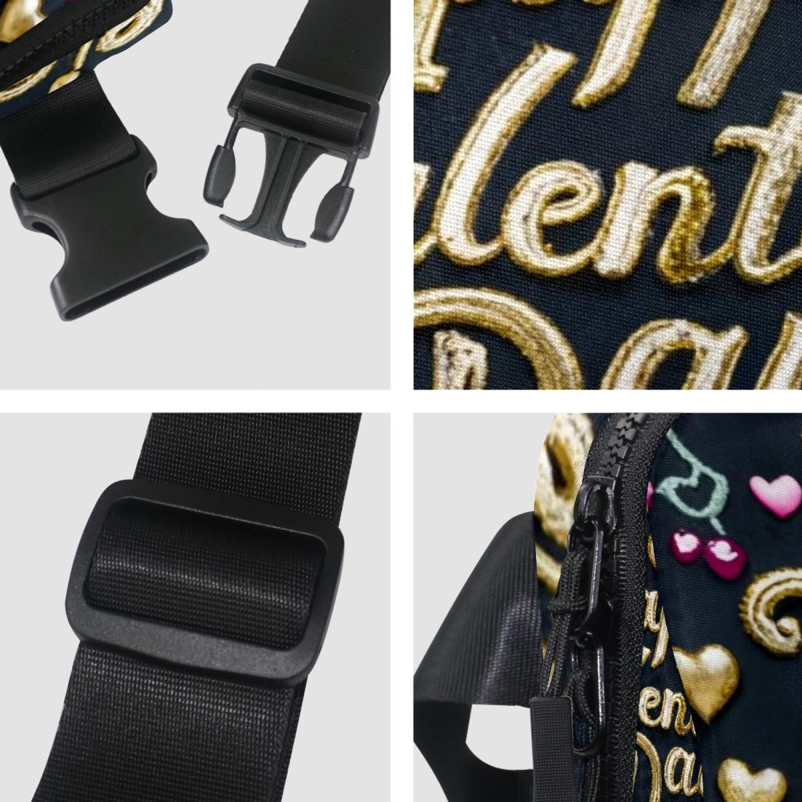 Valentine's Day Running Belt Waist Bag Fanny Packs, Lightweight Adjustable with Extension Strap, Unisex
