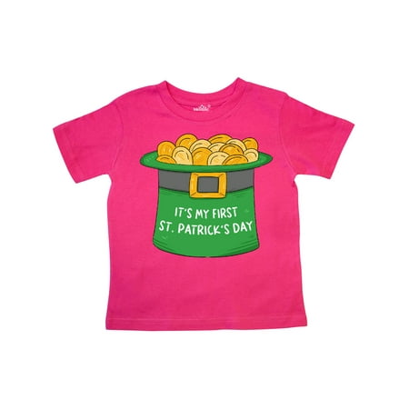 

Inktastic It s My 1st St. Patrick s Day with Green Top Hat and Gold Gift Toddler Boy or Toddler Girl T-Shirt
