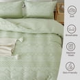 thumbnail image 4 of Duvet Cover Set Twin, Tufted Twin Comforter Cover Set, Boho Embroidery Bedding, 4 of 7