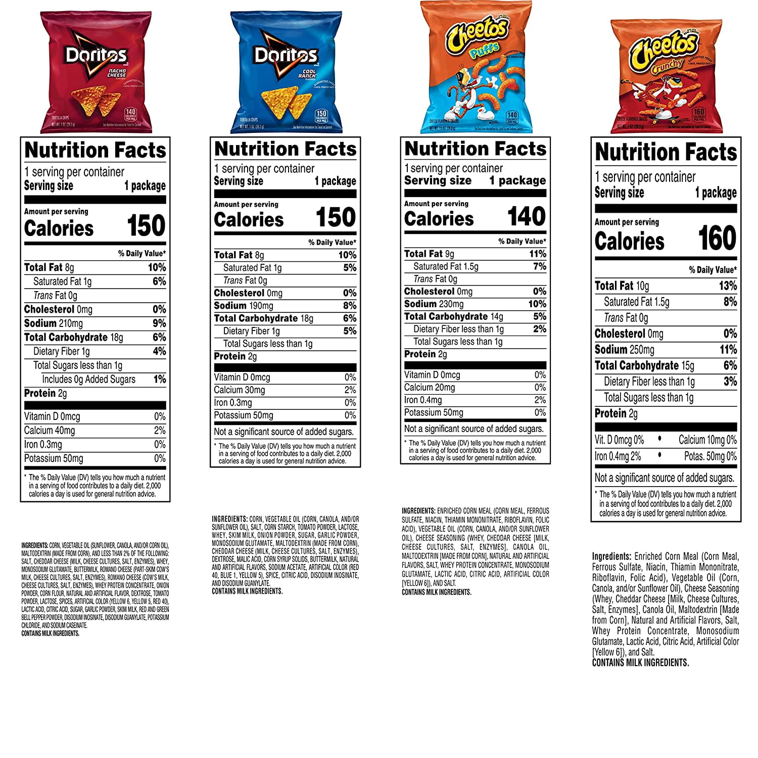 Frito-Lay Doritos & Cheetos Mix Variety Pack, 40 Count