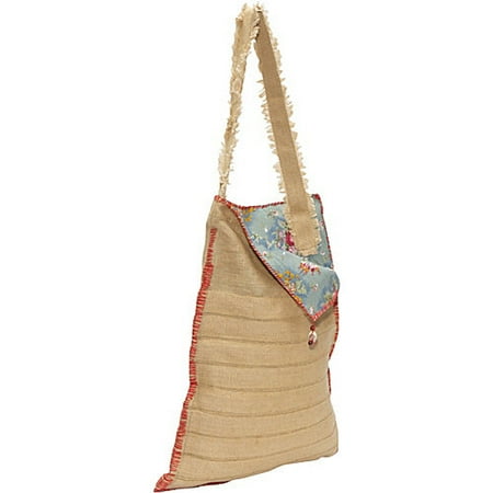 Earth Axxessories Jute Tote With Fold Down Flap