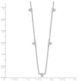 thumbnail image 4 of Finest Gold Sterling Silver Rhodium-Plated Polished CZ 5 Stations Necklace, 4 of 4