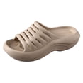 thumbnail image 6 of Dakaela Women's Cloud Slide Sandals with Arch Support Plantar Fasciitis Orthotic Open Toe Sport Slippers Comfortable Non Slip Indoor Outdoor Shoes Size 6 7 8 Khaki, 6 of 7