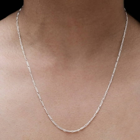 2mm figaro unisex sterling chain silver walmart