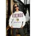 thumbnail image 4 of Women's Gameday Couture  White Minnesota Vikings  Sunday Drives Oversized Crewneck Pullover Sweatshirt, 4 of 7