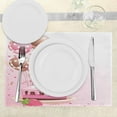 thumbnail image 3 of Ambesonne Pink Place Mats Set of 4, Strawberry Cake Balloons, Standard Size, Pink Tan Cream, 3 of 6