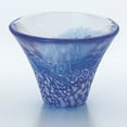 thumbnail image 2 of Special Sale! Japanese Sake Glass Fuji Fujisan Blue Symbol Craftsmanship Hand Made, 2 of 11