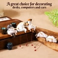 thumbnail image 3 of Mini Cat Desk Decor, Office Decor Funny Dog Desk Figurines Rearview Mirror Accessories, Cute Car Dashboard Decorations & Computer Monitors & Computer, Kawaii Computer Monitor Pets, 3 of 7