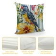 thumbnail image 4 of BCIIG  Parrot Throw Pillow Cushion Cover, Tropic Pattern with Parrot Orchids and Hibiscus Flowers Hawaiian Jungle Style Image, Decorative Square Accent Pillow Case,  White Yellow, 4 of 5