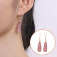 thumbnail image 3 of Qarigey 1 par de pendientes colgantes en forma de gota de agua, accesorios de joyería, suministro a juego de ropa, gota de oreja de aleación clásica Ropa, zapatos y accesorios Miscelánea Rojo Qarigey AP009625-01B, 3 of 6