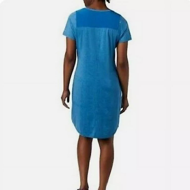 columbia shirt dress Columbia Womens Omni-Shade Active T-Shirt Dress, Small, Dark Pool