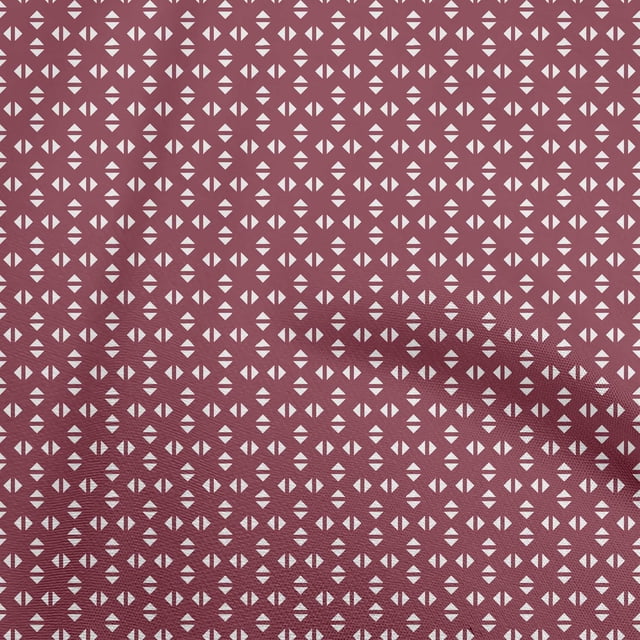 oneOone Rayon Dark Magenta Fabric Geometric Dress Material Fabric Print Fabric By The Yard 56 Inch Wide