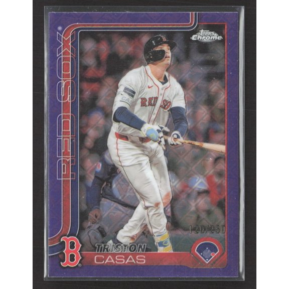 2024 Topps Chrome Triston Casas #192 Purple Sonar Refractor 120/250 Boston Red Sox Baseball Card Boston Red Sox MLB Baseball Trading Card