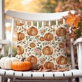 thumbnail image 5 of Fall Pillow Covers 18x18 Inch Set of 4 White Pumpkin Burgundy Floral Hey There Pumpkin Autumn Harvest Orange Outdoor Farmhouse Decorations Decorative Pillows Cases for Home Couch Porch Decor, 5 of 6