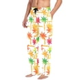 thumbnail image 2 of Autumn Fall Maple Leaves Men's Pajama Pants Cotton Long Sleepwear Lounge Pants L, 2 of 7
