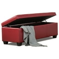 thumbnail image 7 of BELLEZE Storage Ottoman Bench Footstool - Amherst (Red), 7 of 7