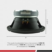Audiopipe 8 Low Midbass 8 Ohm 250W RMS / 500W Max