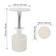 thumbnail image 2 of IFANLANDOR 1Set Reusable Beige ABS Moon Cake Press Mold with Embossed Pattern Stamps for Baking Cookies Pastries, 2 of 8