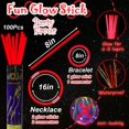 thumbnail image 2 of Glow Sticks Xiawalangzhuo, 8 pulgadas, paquete de 100 recuerdos rojos para fiestas, 2 of 7