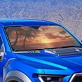 thumbnail image 2 of Yuyamidu Sunset Window Shade for Car Big Sedan Van SUV Windshield Sun Shade Seaside Sun Visor for Car Windshield Blocks Sun Glare UV and Heat, 2 of 7