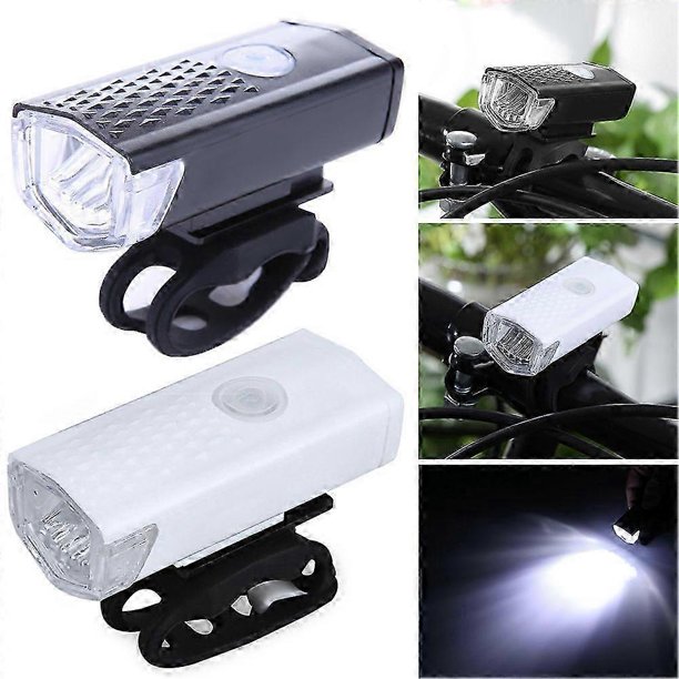 Juego de luces LED brillantes para bicicleta, faro delantero y luz trasera para paseos nocturnos en bicicleta.