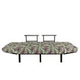 thumbnail image 3 of Flower Futon Couch, Flowers and Leaves Pattern on Pale Colored Background Botanical Style Composition, Daybed with Metal Frame Upholstered Sofa for Living Dorm, Loveseat, Multicolor, by Ambesonne, 3 of 4