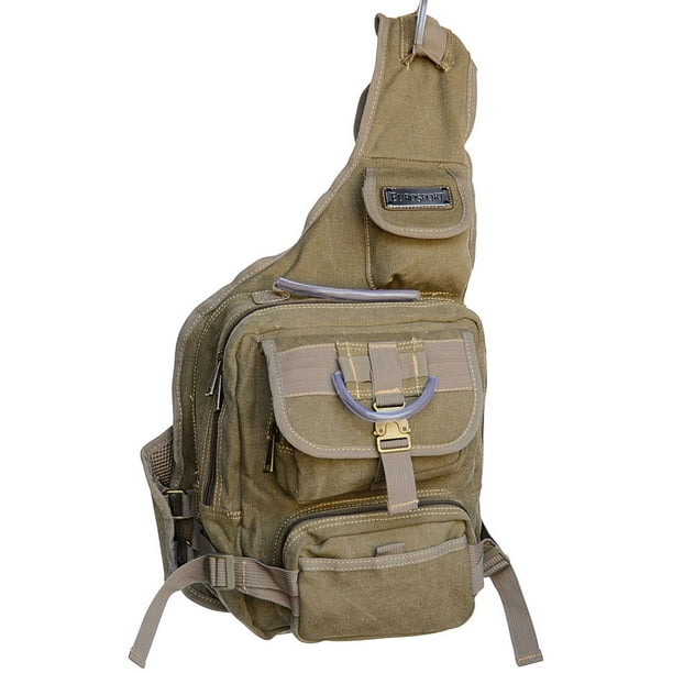 LTC Trading EuroSport Cargo Sling Backpack Khaki Canvas Bag Walmart