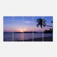 thumbnail image 2 of Hanging Seat in Blue Sunset Beach - Modern Seashore Canvas Art, 2 of 3
