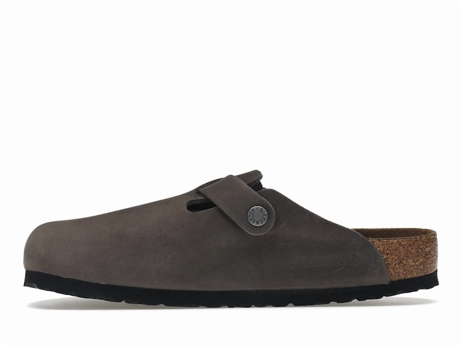 Birkenstock Unisex Boston Soft Footbed Oiled Leather Iron Grey Shoes, from StockX
