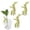 Yellow, variant on 3 Pack Plant Propagation Friends, Bunny Shape Hydroponic Plant Stem Support, Leaf Buddy Plant Support for Stems, Shoots and Cuttings, Army Green