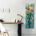 thumbnail image 6 of Epic Graffiti 'Tall Bright Flowers I' by Silvia Vassileva, Canvas Wall Art, 20"x60", 6 of 9