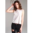 thumbnail image 2 of Solid Sleeveless Round Neck Basic Tank Top XS, 2 of 9