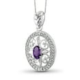 thumbnail image 2 of 0.42 Carat T.G.W. Amethyst Gemstone and White Diamond Accent Pendant, 2 of 4