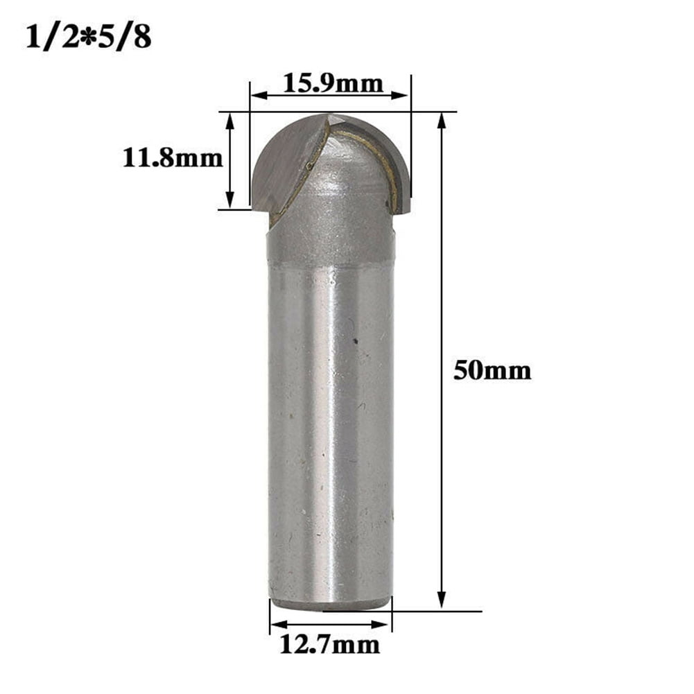 1/2" 1/4" Shank 2 Flute Round Bottom Router Bits Milling Cutter For Woodwork