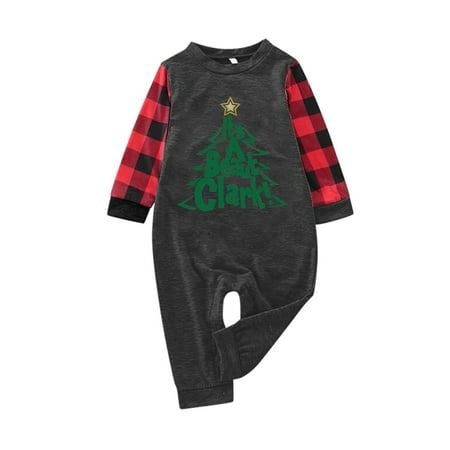 

Ukumplol Baby Bodysuit Family Christmas Pajamas Matching Sets Christmas Family Parent Child Top Trousers Pajamas Set (Baby) Christmas Pajamas for Kids Dark Gray 12M