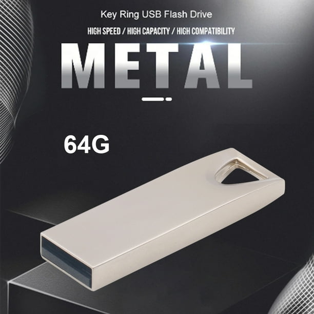 USB 2.0 Flash Drive 64GB Pendrive Pulgar de alta velocidad Pen Drive con llavero