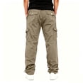thumbnail image 5 of GSPCLAM Mens Cargo Pants Outdoor Camping Walking Casual Pants Straight Leg, Lightweight, Multi-Pocket Loose Fit Pants Taupe M, 5 of 5