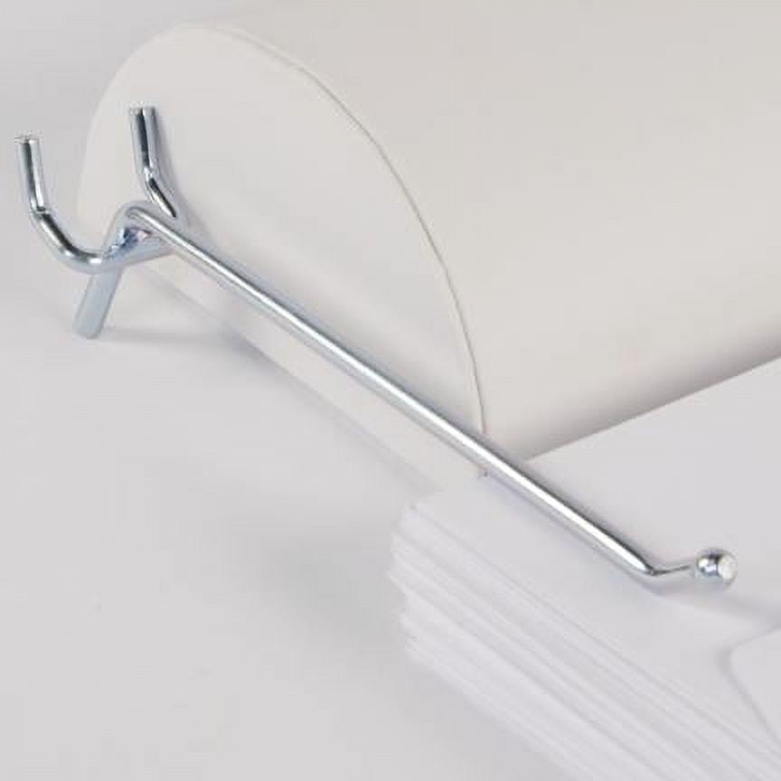 6 inch Chrome Peg Hook for ¼ inch Pegboard - Pack of 100