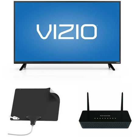 VIZIO 43" 1080p Smart HDTV, NETGEAR Wifi Router, Mohu Leaf Ultimate Bundle - Cut the Cable