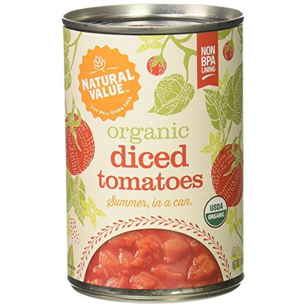 Natural Value Organic Diced Tomatoes in Tomato Juice, 14.5 Ounce Cans