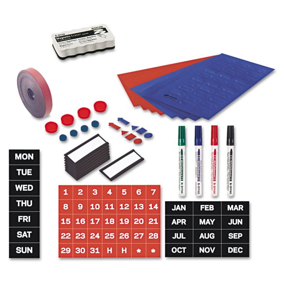 Magnetic Board Accessory Kit, Blue/red